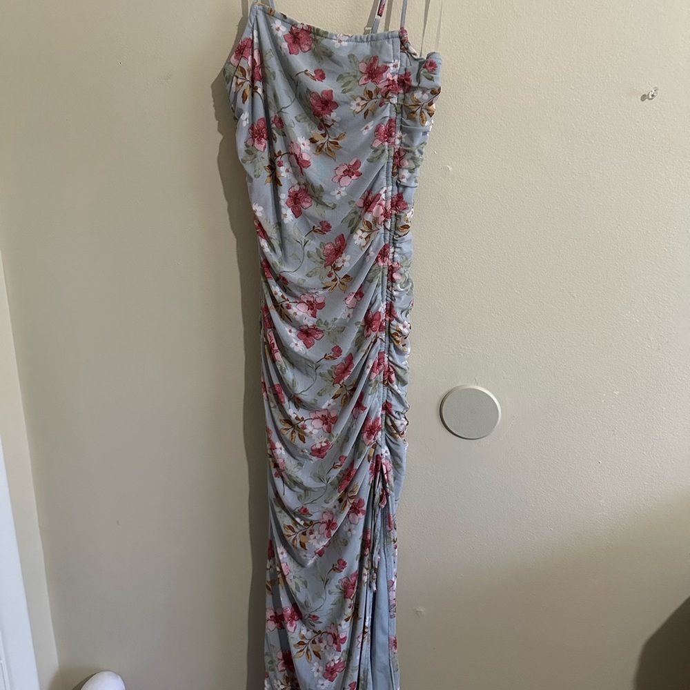Rue21 Floral Maxi Dress with Ruched Detail